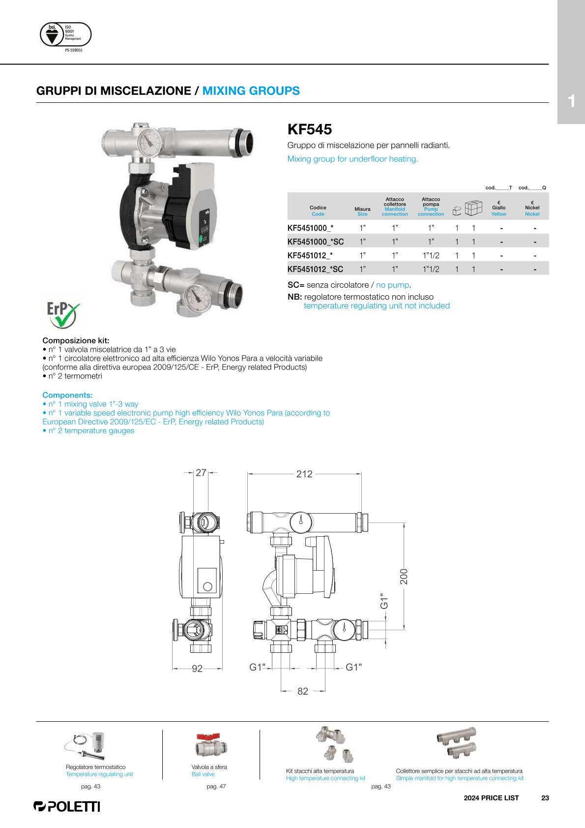 KF545 Technický List